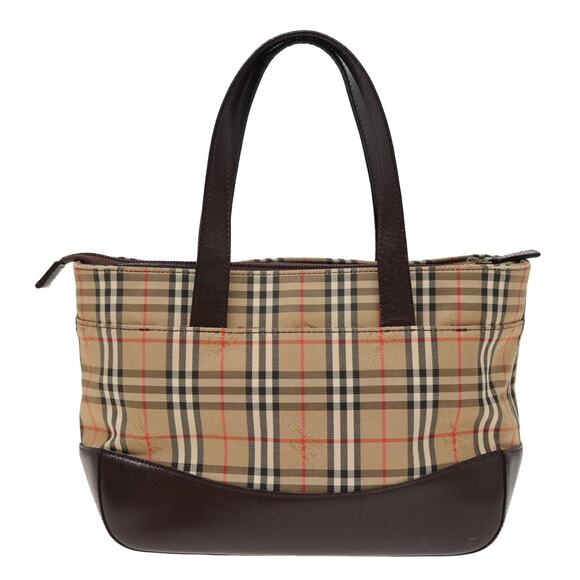 Burberry Nova Check Hand Bag Canvas Beige - Picture 2 of 16